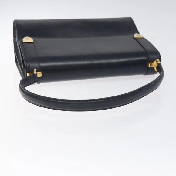Christian Dior Shoulder Bag Leather Navy Gold Auth - Picture 6 of 16